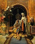 Arab or Arabic people and life. Orientalism oil paintings  235